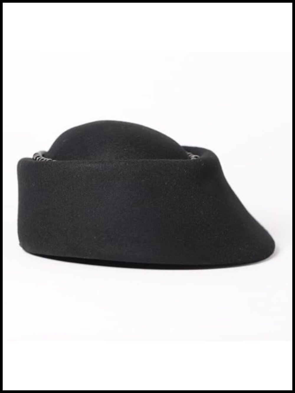 Wool Felt Beret Hat Adjustable Drawstring Women's Winter Vintage Fedora - Picture 2 of 4